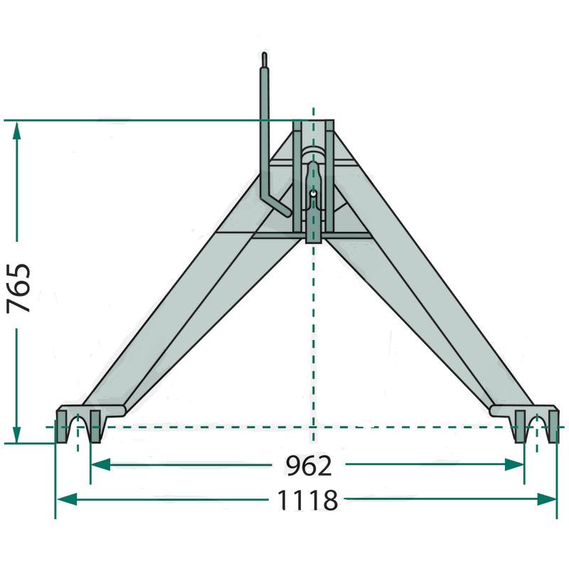 Nosný trojuholník, kat. 3, nosnosť 1800kg