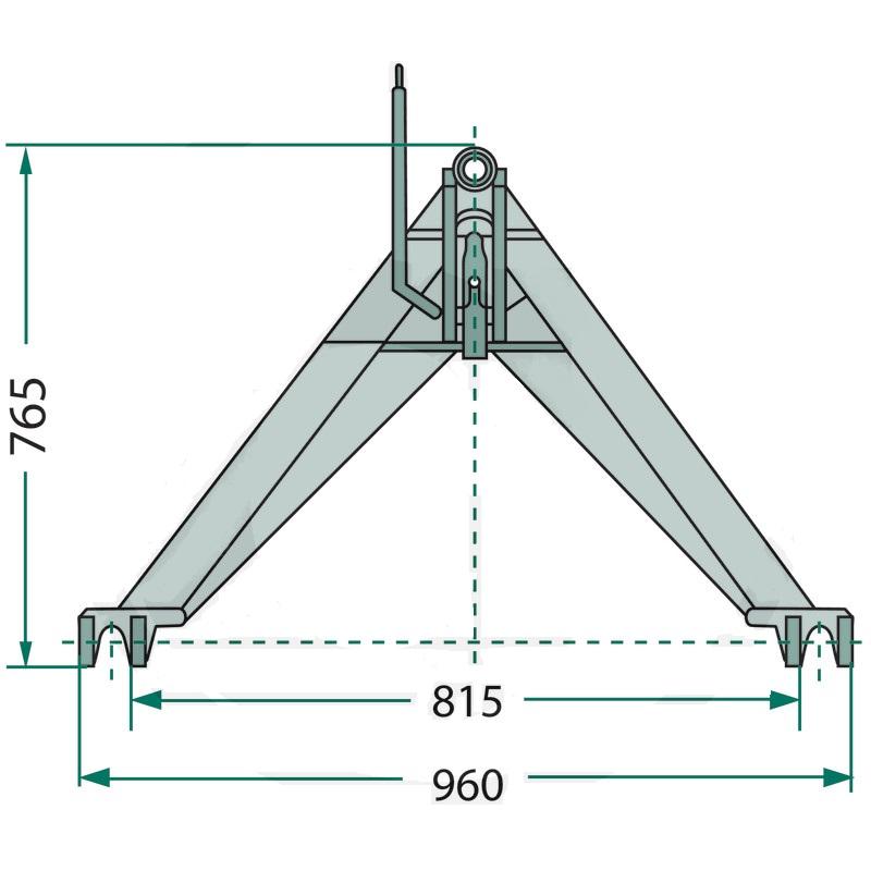 Nosný trojuholník, kat. 2, nosnosť 1400kg